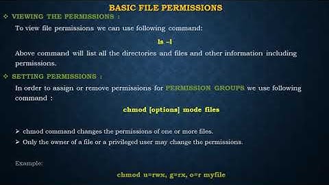 Class 12th, Unit - 2, e-Class 2.9, Topic - BASIC FILE PERMISSIONS