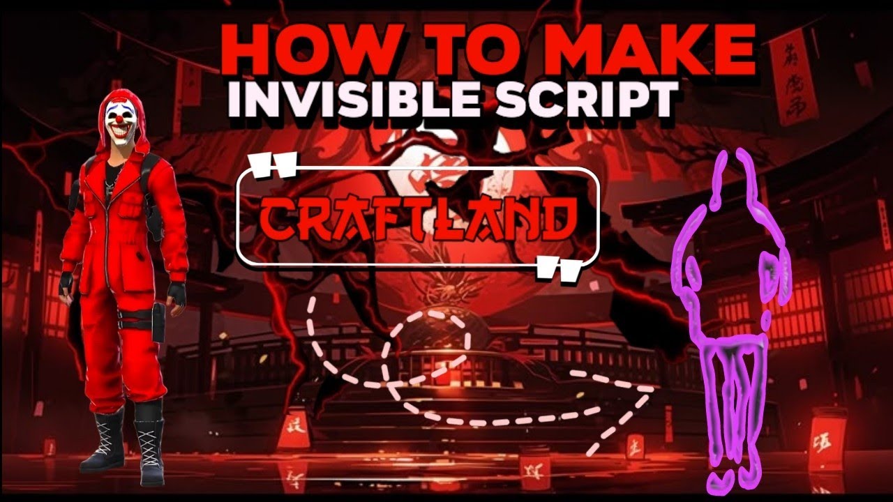 how to make invisible script in craftland #ff #craftland - YouTube