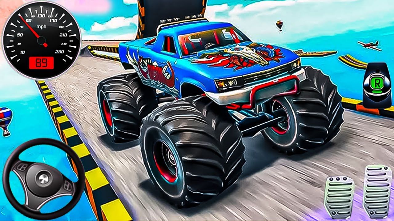 Monster Truck Stunt Racing - Extreme GT Car Mega Ramp Impossible Driver - Android GamePlay