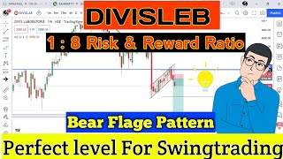 DIVISLEB For Swingtrading. Bear Flage Pattern || #divislabs || Best Level For Trading.#swingtrading