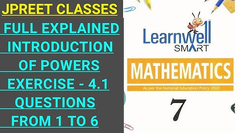 #class7 #viralvideo #learnwell #chapter4 #powers#exponents exercise 4.1 question 1,2,3,4,5,6 #jpreet