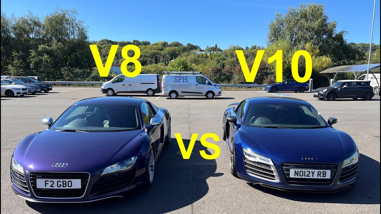 Battle of the Audi R8’s - V8 vs V10 & Manual vs S-Tronic - YouTube