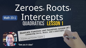 Math 20-1 Quadratics Lesson 1 Introducing the Quadratic Function