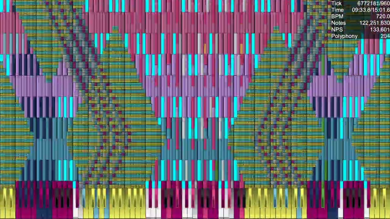 [BLACK MIDI] The Nuker 4 U26 My Way: Version 3.4, 147.39 million notes (MLP Note Colored)