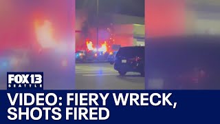 Fiery wreck at Marysville Costco caught on camera | FOX 13 Seattle
