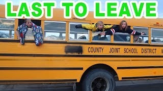 LAST TO LEAVE THE SCHOOL BUS WINS $$$ CHALLENGE
