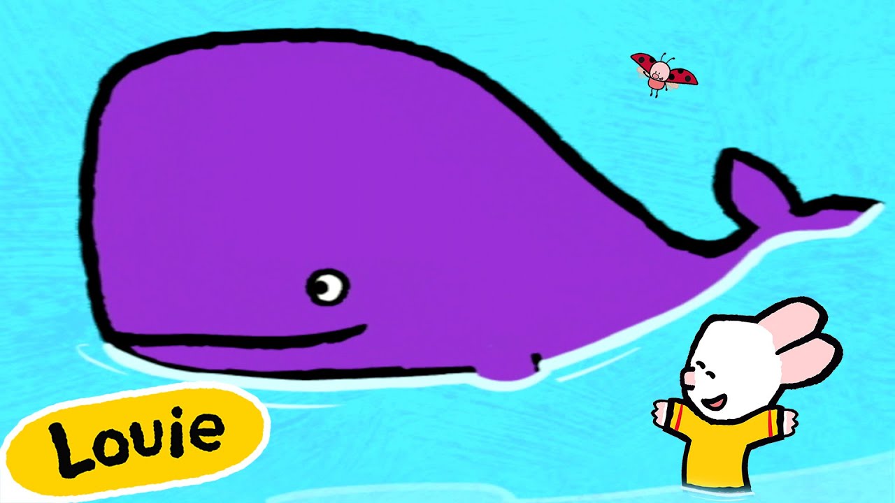 Louie, Draw Me A Whale 🎨 ✐ Drawing Videos For Kids ✐ | Cartoons for Kids
