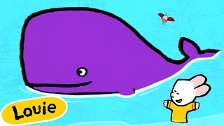 Louie, Draw Me A Whale Drawing Videos For Kids Cartoons For Kids
