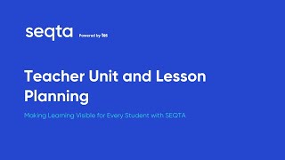 SEQTA - Teacher Unit and Lesson Planning