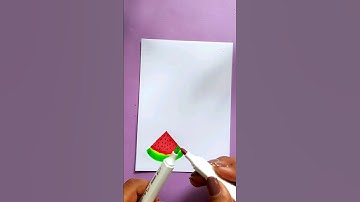 Watermelon border design for project/ Frontpage design ideas #diy #art #satisfying #shorts