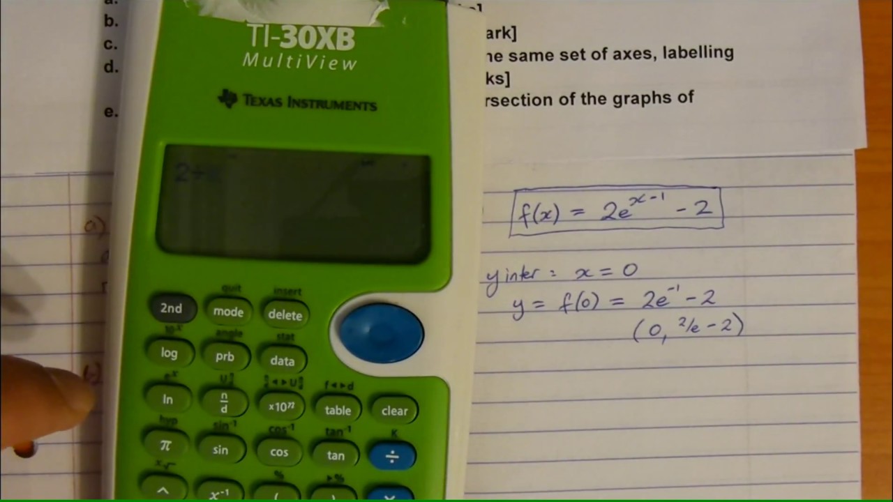 VCE Maths Methods - Unit 3 - Inverse of Exponential Graph Example - YouTube