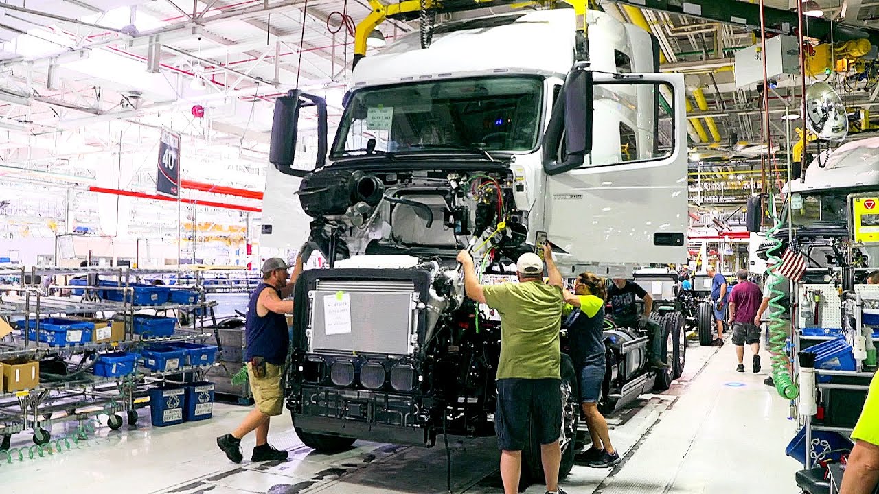 Производство грузовиков Volvo VNL и VNR 🇺🇸 | Полная экскурсия по заводу в Нью-Ривер-Вэлли, США