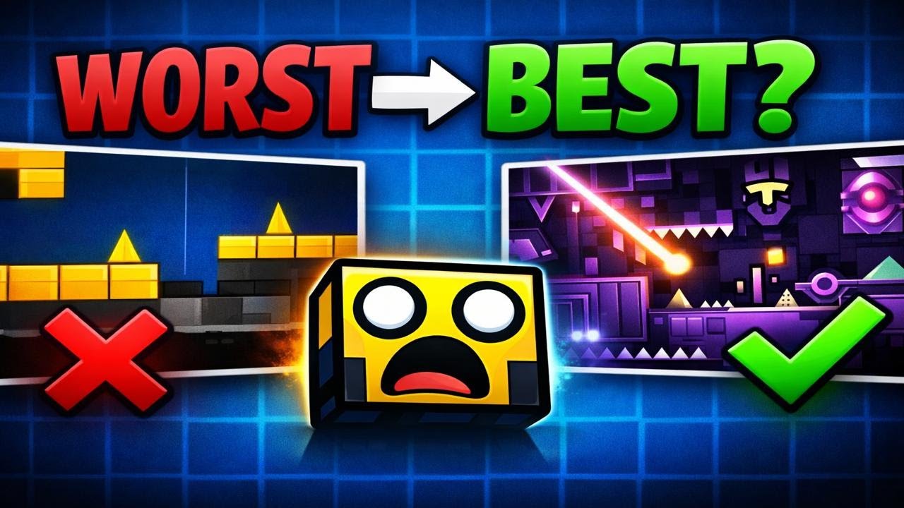 The WORST and BEST Geometry Dash Official Levels! - YouTube