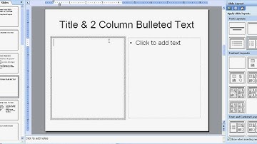 How To Use PowerPoint 2003 ,Video 2, How To Use Layouts
