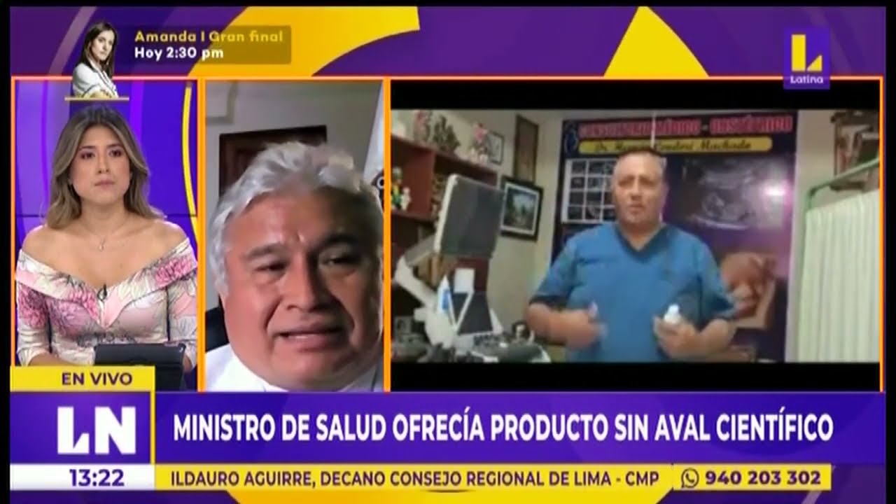 Pronunciamiento del nuevo Ministro de Salud, Hernán Condori. Entrevista Latina, Dr. Aguirre Sosa