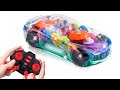 Transparent 3D Light Racing Gear Car Unboxing And Testing | Remote Control 3D Transparent Car