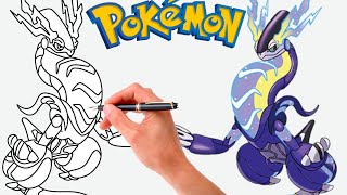 Cómo dibujar MIRAIDON POKEMON #1008 | Generación 9 screenshot 5