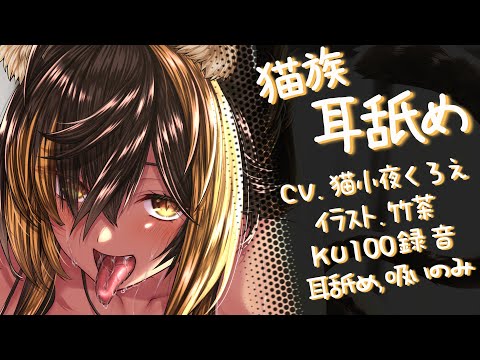 ⚡【 ASMR / 耳舐め 】猫族の耳舐め(Ear licking)【 猫小夜くろえ / Vtuber 】