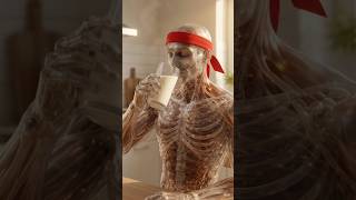 7 Days Only Milk Challenge — Body Ne Diya Shocking Response 😨#skeletonshorts #shortschallenge #viral