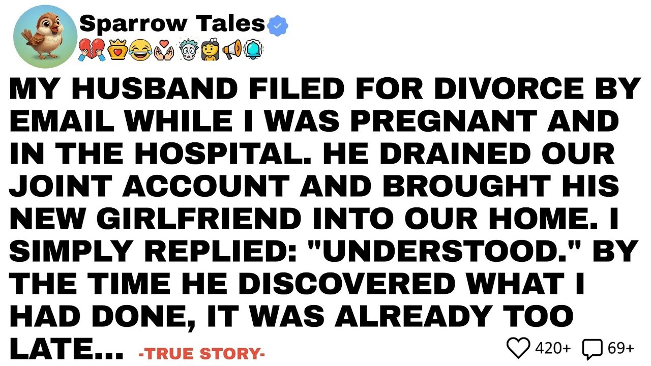 MY HUSBAND FILED FOR DIVORCE BY EMAIL WHILE I WAS PREGNANT AND IN THE HOSPITAL. HE DRAINED...