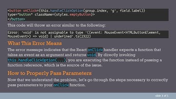 How to Pass Parameters to an onClick Function in React and Fix the Type Error