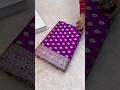 💜 Wine color katan silk saree with gold zari motifs 💝 #saree #wovensarees #floralsaree
