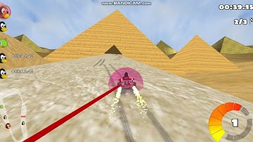 Supertuxkart 0.10.0 Online race#24(Old tradicional shifting sands,add-on track)