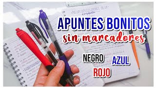 APUNTES BONITOS SIN PLUMONES! Rojo, negro y azul. - DanielaGmr ♥