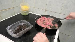 מנת בשר טחון ופטריות