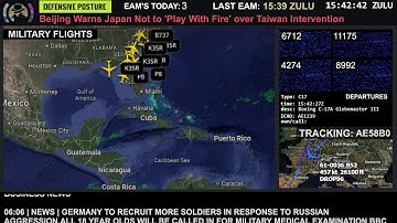 Military flights, Radio Comms, breaking news and alerts  | WAR WATCH TV 24/7