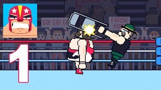 Rowdy Wrestling - Walkthrough Gameplay Part 1 - Lieutenant Mayhem TOURNAMENT (Android Ios) screenshot 1