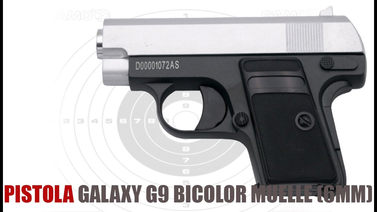 Galaxy G10 - Pistola a Molla per Softair in Metallo Tipo Mini Hi-Capa, con Ricarica Manuale (0,4 Joule