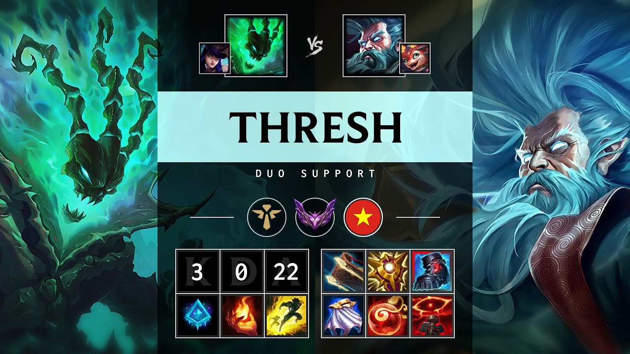Thresh Support vs Zilean: Perfect KDA, Killing spree - VN Master Patch 25.S1.1
