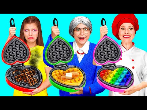 Видео: Кулинарный Челлендж: Я против Бабушки | Потрясающие Кухонные Хитрости от AZaZa Challenge