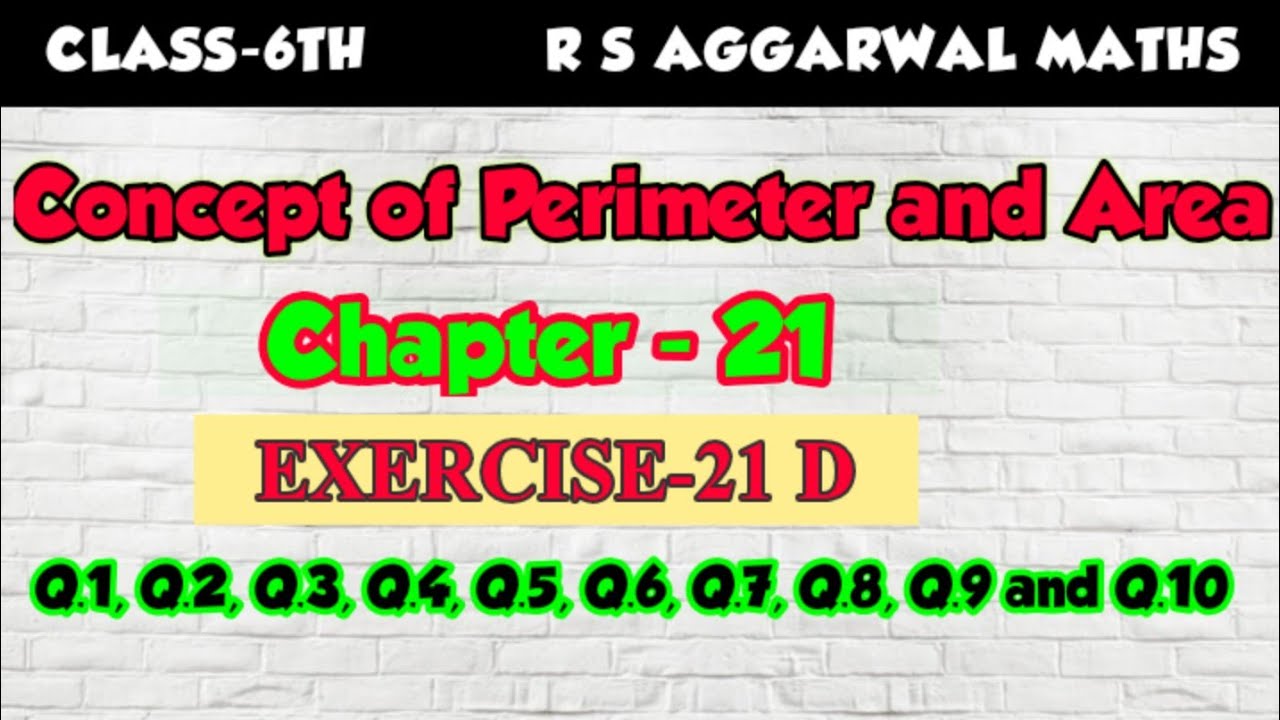 CLASS 6TH CBSE MATH CHAPTER 21 CONCEPT OF PERIMETER AND AREA Class 6th cbse math chapter 21 concept of perimeter and area