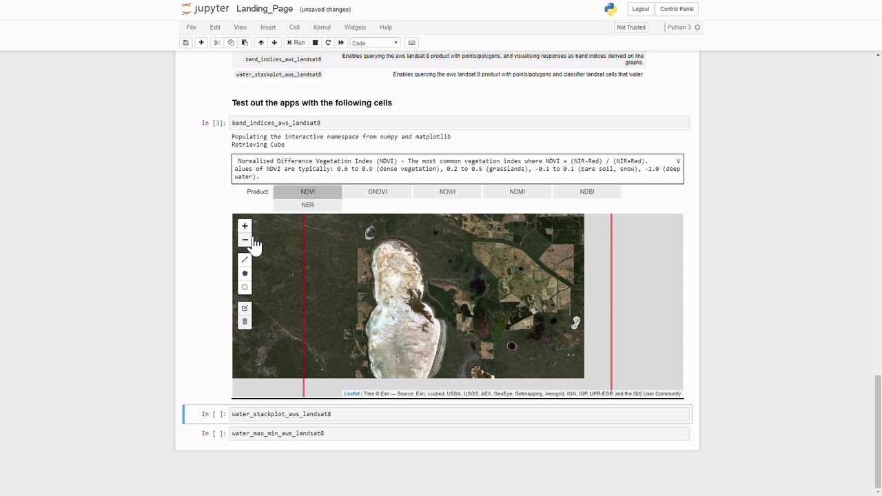 Open Data Cube Sandbox - Indices - YouTube