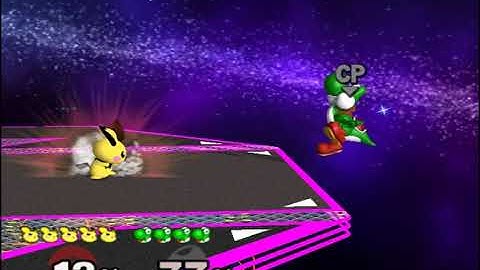 [Melee] Pichu vs Lvl. 9 CPU Yoshi [TAS]