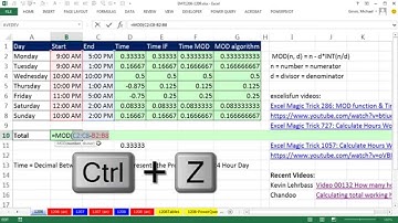 Excel Magic Trick 1206: Day & Night Shift Time Calculations: Add Total Hours Single Cell Formula