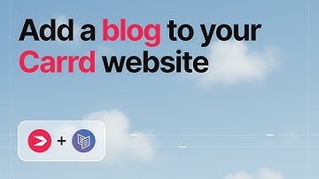 How to add a blog to a Carrd site with DropInBlog
