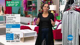 C Wonder by Christian Siriano Lace and Ponte Knit Topper