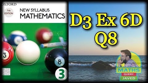 Q8 || Ex-6D || D3 || NSM || Coordinate Geometry || O