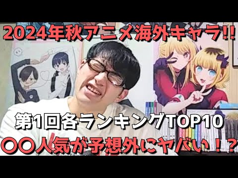 【2024年秋アニメ第1回(第3週)】「海外キャラ人気」各ランキングTOP10【Anime Trending(女性、男性、二人組)】(ネタバレなし)【〇〇人気が予想外にヤバい！？】