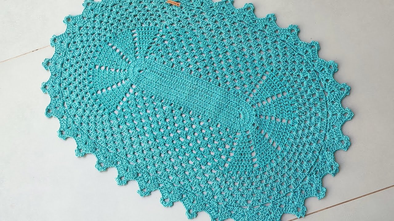TAPETE JADE EM CROCHÊ PASSO A PASSO 