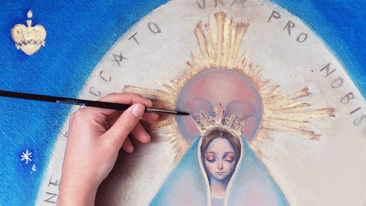 Decided to start painting Miraculous Medals in the birth month