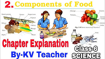 (PART-2) Components Of Food / Class-6 SCIENCE NCERT Chapter 2 / Explanation by KV teacher