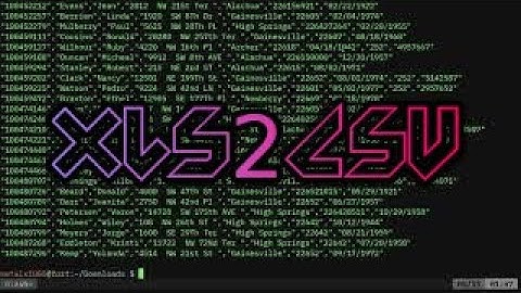 Linux Shell Convert Excel Spreadsheets xls2csv