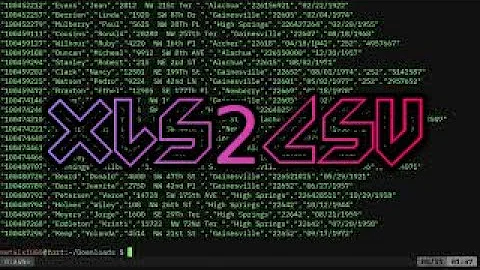 Linux Shell Convert Excel Spreadsheets xls2csv