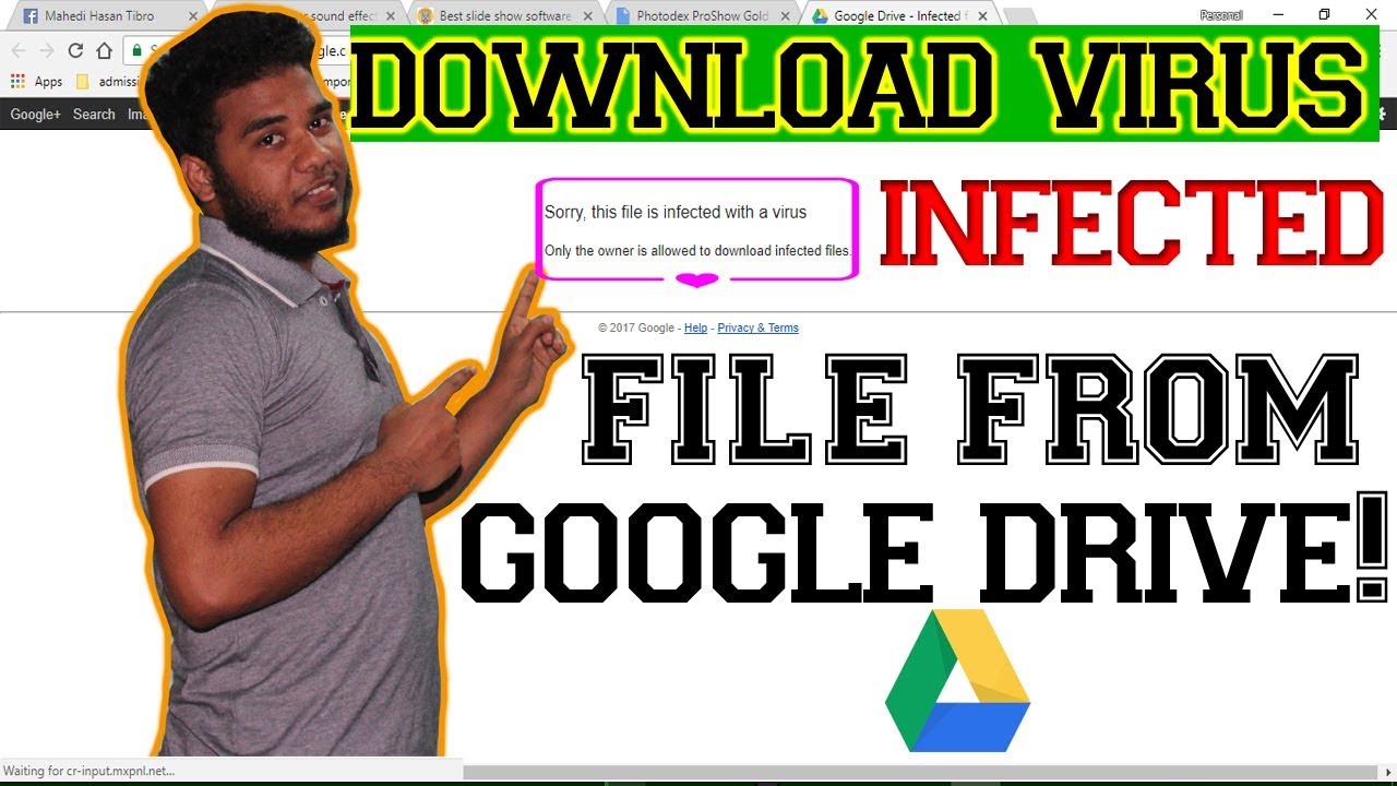 Google drive scanning for viruses