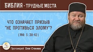 Что означает призыв "не противься злому" (Мф. 5: 38-42)? Протоиерей Олег Стеняев