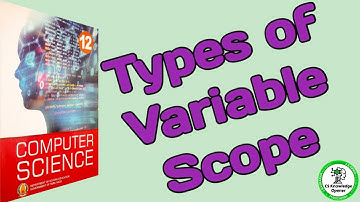 12th Computer Science chapter 3 Types of variable scope